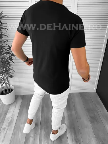 Tricou barbati slim fit negru B8519 P20-3.2